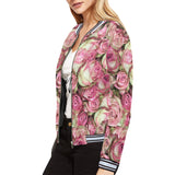 Your Pink Roses All Over Print Bomber Jacket for Women (Model H21)