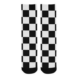 Black White Checkers Trouser Socks