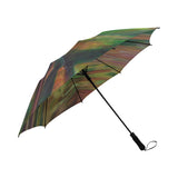 Abstract Colorful Glass Semi-Automatic Foldable Umbrella (Model U05)