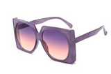 Women Vintage Oversize Square Sunglasses Gradient UV400 Shades Eyewear