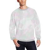 Clear Mint Men's Oversized Fleece Crew Sweatshirt (Model H18)