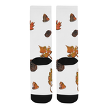Leaves Pine Cones Trouser Socks