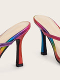 Women's Stiletto Shoes Fashion Colorful Plus Size Heels Sandals