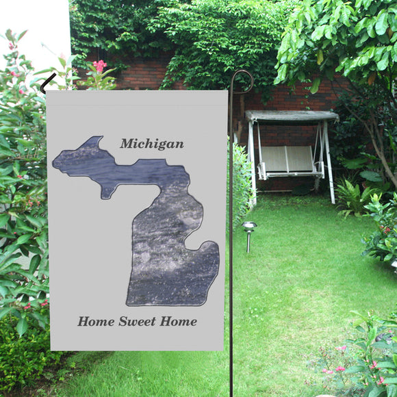 Michigan Shaped Waves Garden Flag 12‘’x18‘’（Without Flagpole）