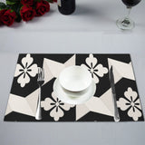 Black White Tiles Placemat 12’’ x 18’’ (Four Pieces)