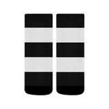 Black White Stripes Quarter Socks