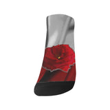 Two Tone Silk Rose Women's Ankle Socks