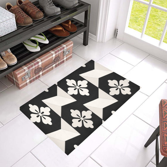 Black White Tiles Azalea Doormat 24