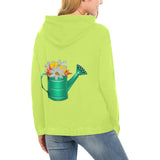Floral Watering Can All Over Print Hoodie (for Women)