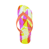 Alice Persimmon Yellow Flip Flops for Men/Women (Model 040)