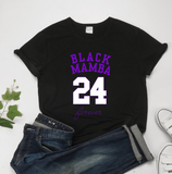 Kobe Memorial BLACK MAMBA 24 Short Sleeve Women's Casual T-Shirts
