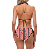Bittersweet Persimmon Ladybugs Custom Bikini Swimsuit (Model S01)