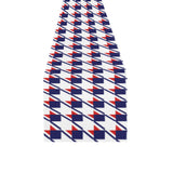 Red White Blue Houndstooth Table Runner 14x72 inch