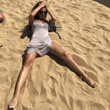 Women Bikini Cover-up Swimsuit Covers up Mesh Beach Dress