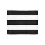 Black White Stripes Area Rug 5'3''x4'