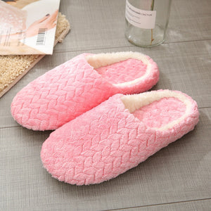Women Indoor Slippers Warm Plush Home Anti Slip Floor Soft Silent Slides