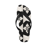 Black White Tiles Flip Flops for Men/Women (Model 040)