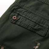 Men's Cargo Embroidery 100% Cotton Cargo Shorts