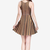 Twine Vertical Stripes Women's Sleeveless Midi Casual Flared Skater Dress