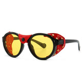 Unisex Steam Punk Oval Windproof Goggle Sunglasses UV400 Eyewear