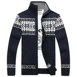 Men's Sweater Coat Jackets Zipper Thick Warm Knitwear Cardigan