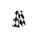 Black White Checkers Mini Skating Skirt (Model D36)