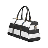 Black White Stripes New Waterproof Travel Bag/Small (Model 1639)