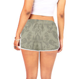 Eagle Taupe Gray Women's All Over Print Relaxed Shorts (Model L19)