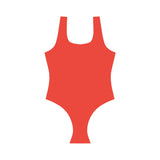 Pomegranate Solid Vest One Piece Swimsuit (Model S04)