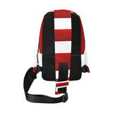 Red White Stripes Chest Bag (Model 1678)