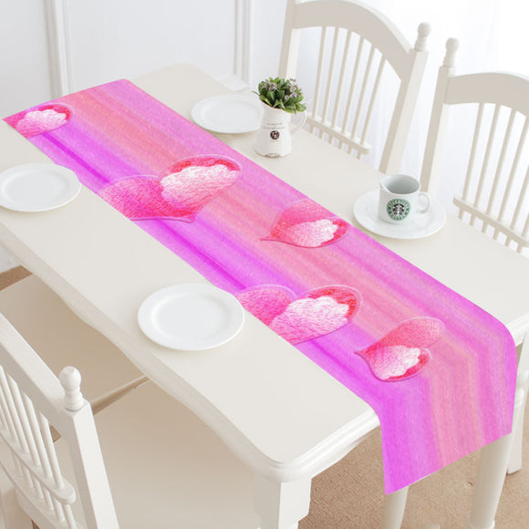 Falling Hearts Table Runner 14x72 inch