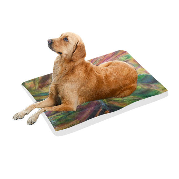 Abstract Colorful Glass Pet Bed 42