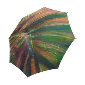 Abstract Colorful Glass Semi-Automatic Foldable Umbrella (Model U05)