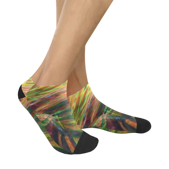 Abstract Colorful Glass Women's Ankle Socks