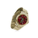 Carmine Roses Custom Gilt Watch(Model 101)