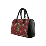 Carmine Roses Boston Handbag (Model 1621)