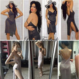 Sporlike Women Desirable Sleeveless High Cut Transparent Cover-up