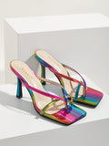 Women's Stiletto Shoes Fashion Colorful Plus Size Heels Sandals