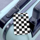 Black White Checkered Bag Tag