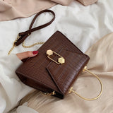Women Stone Pattern PU Leather Crossbody Shoulder Luxury Handbags