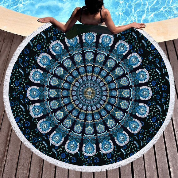 Microfiber Beach Pool Shawl Towel Blanket Printed Pattern