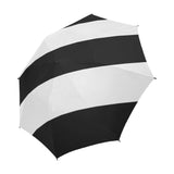 Black White Stripes Semi-Automatic Foldable Umbrella (Model U05)