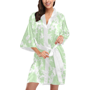 Tea Green Mix Kimono Robe