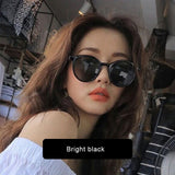 Retro Unisex Round Box Cream Sunglasses Small Frame Wild Style