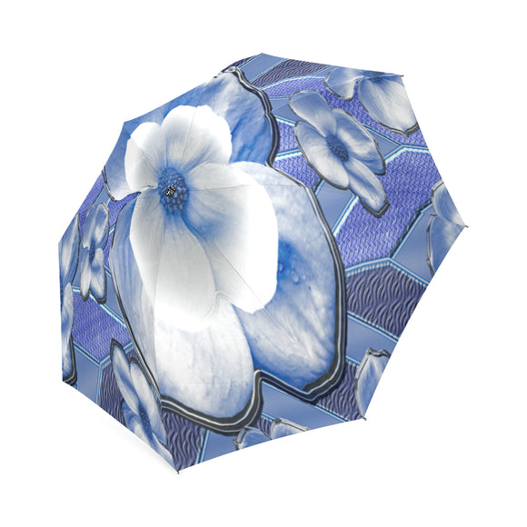 Blue Dogwood Flowers Foldable Umbrella