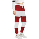 Red White Stripes Women's All Over Print Sweatpants (Model L11)