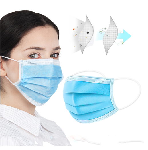 1pc Face Masks Disposable 3 Layers Dustproof Facial Protective Cover Anti-Dust Surgical Medical Salon Earloop