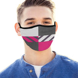 Monochrome Pink Tiles Mouth Mask
