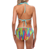 Rainbow Abstract Stars Custom Bikini Swimsuit (Model S01)