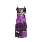 Little Purple Carnations Alcestis Slip Dress (Model D05)